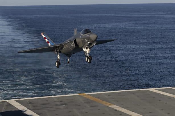 F-35C Lands on Ford carrier